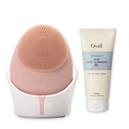 Ovall™ 2 Gesichtsreinigungsbürste Bundle - Rosa - ovallskincare