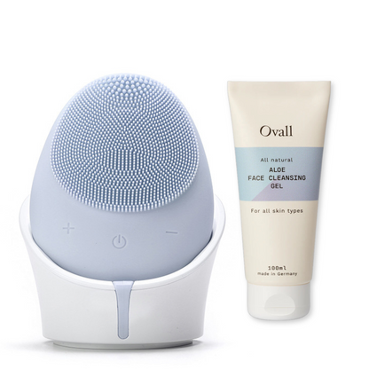 Ovall™ 2 Gesichtsreinigungsbürste Bundle - Blau - ovallskincare